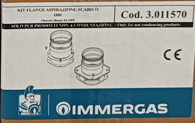Kit Tronchetto Fumi 3.011570 per Caldaia Immergas 80/80 Serie Blu 