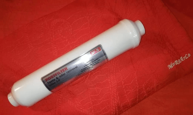 Post filtro per osmosi inversa - depuratore acqua. Carbone attivo e fibre di cocco