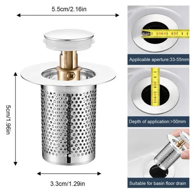 Tappo lavabo, bidet, click clack con rete