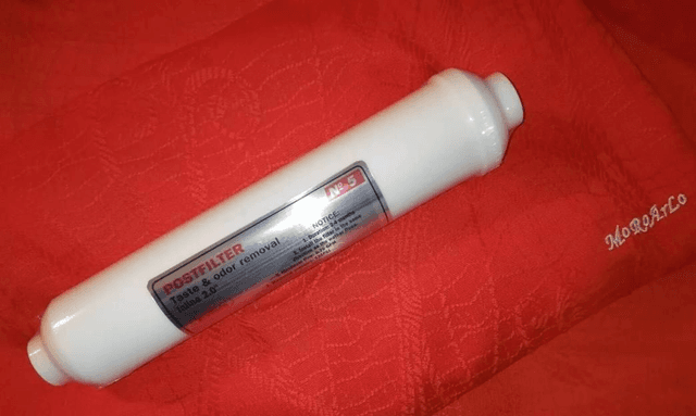 Post filtro per osmosi inversa - depuratore acqua. Carbone attivo e fibre di cocco